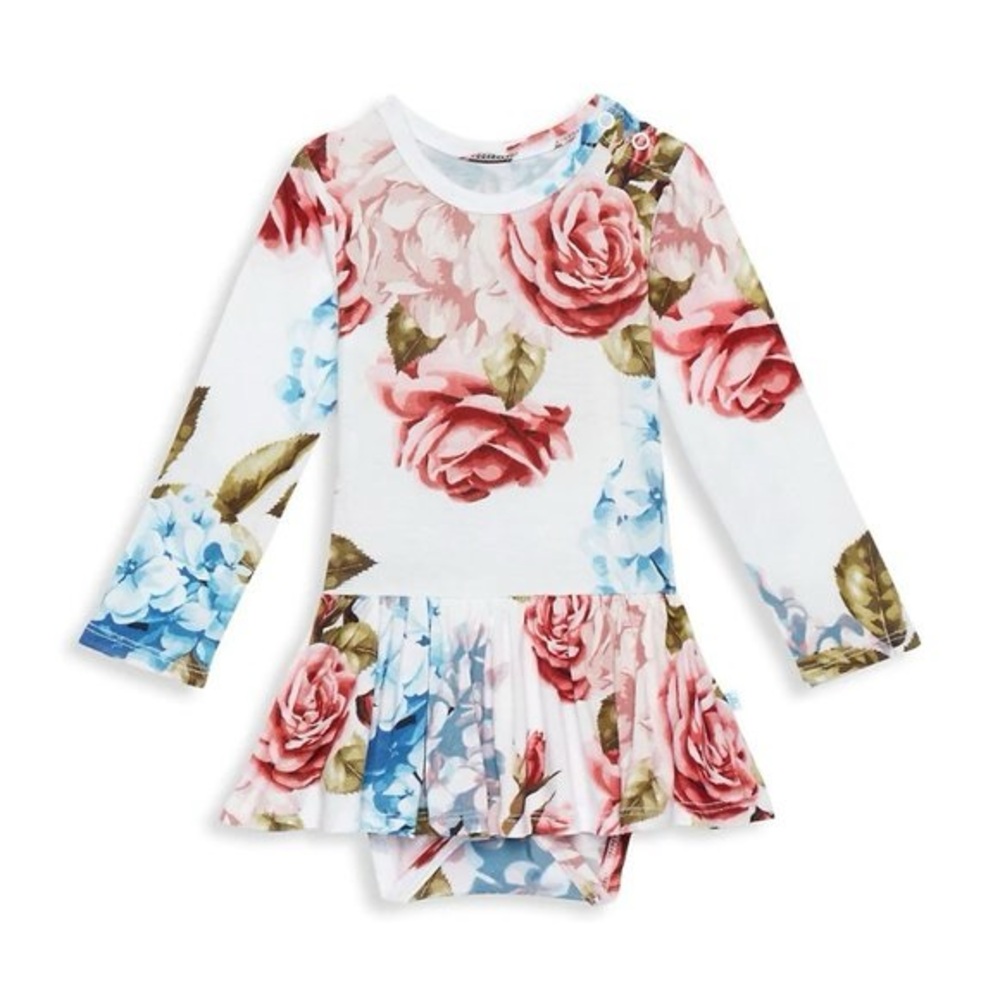 Posh Peanut Floral Bodysuit - Pink, Blue, Green